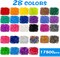 Rubber Loom Bands Kit - 17500+ Bands, 28 Colors, 3 Layer Container